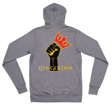 Black Power Fist - Unisex zip hoodie (Back Logo-  3Colors)