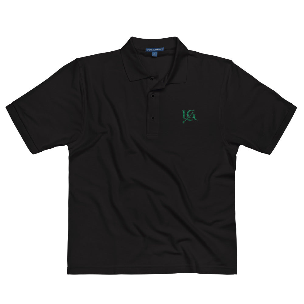Live Golden - Embroidered Polo Shirt - Kelly Green Logo