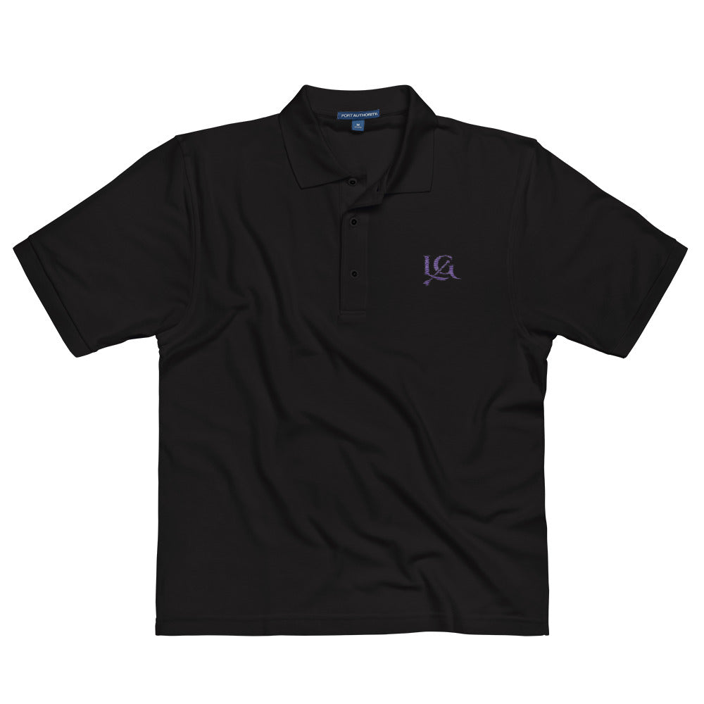 Live Golden Embroidered Polo Shirt - Purple Logo